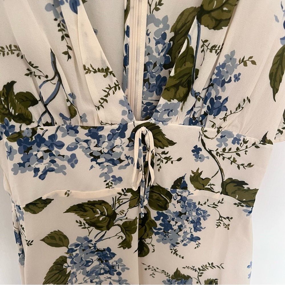 Reformation dress size 6 Mya floral mini dress with front tie - Picture 4 of 7
